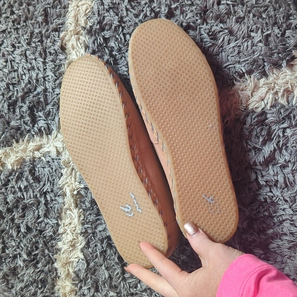 TOMS Women's Alpargata Leather Wrap Loafer Flat Pink Size Women's 9 - Picture 5 of 9